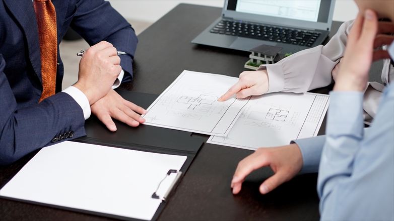 宅建業者の来客用スペースのイメージ図